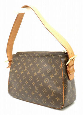Louis Vuitton Monogram Hobo Bag Vivacite Shoulder Brown